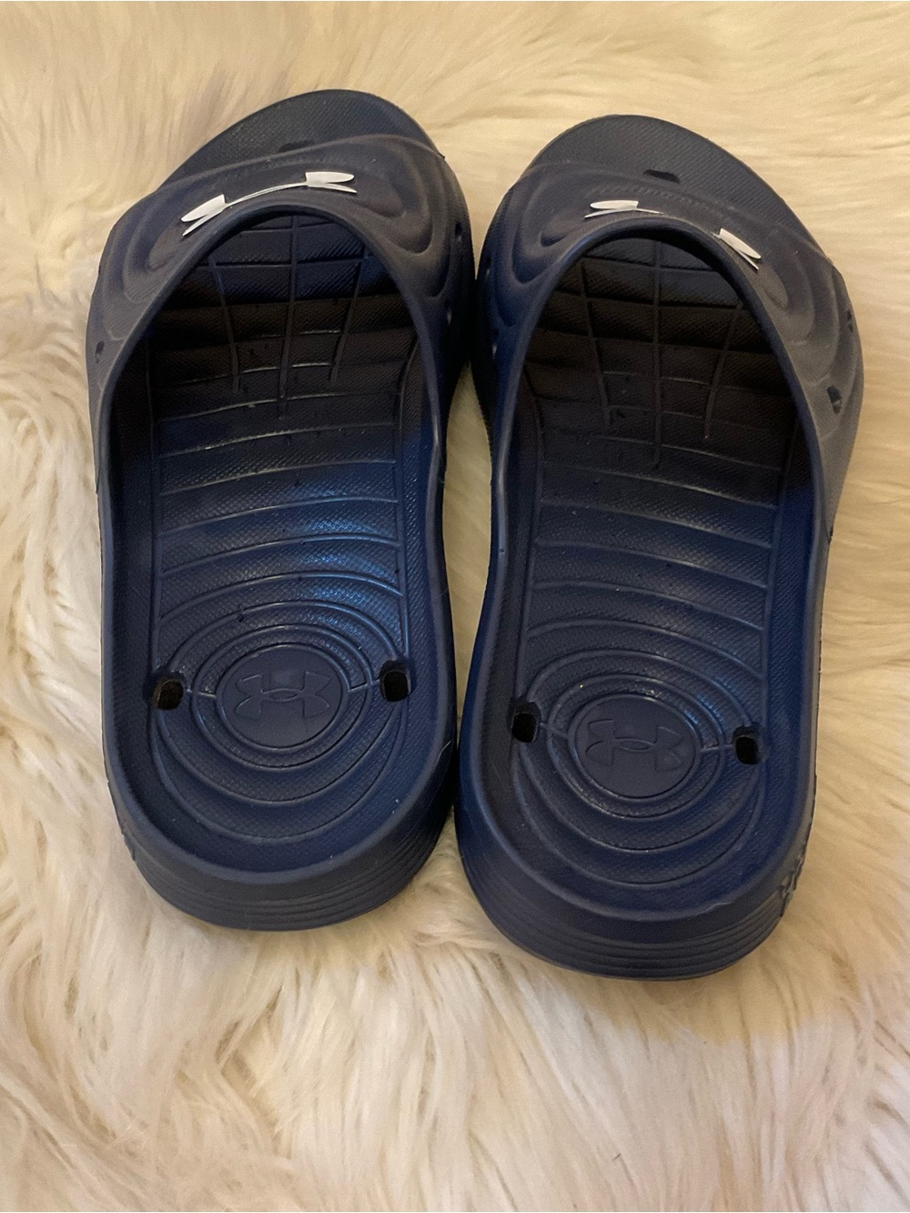 Under Armour Men’s Navy Blue Slides - Size 10 - Picture 5 of 10
